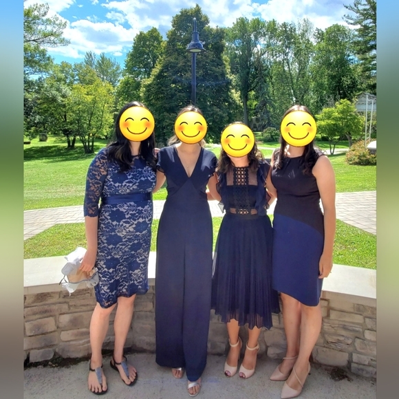 NAVY FORMAL JUMPSUIT - Picture 3 of 5